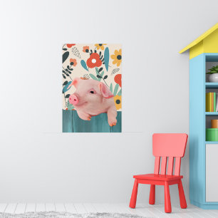 Friendly Baby Pig   Niedliches Baby Poster