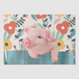 Friendly Baby Pig   Niedliches Baby Seidenpapier