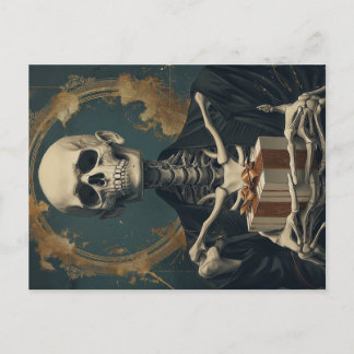 Friendly Birthday Skeleton B-Day Gift Postkarte