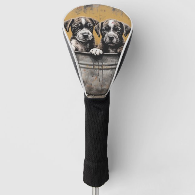 Friendly Boxer Puppy Dogs 001 - Raimon Paladino Golf Headcover (Vorderseite)