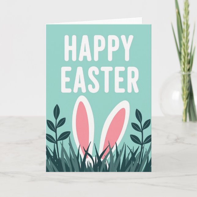 Friendly Bunny Ears Karte (Vorderseite)