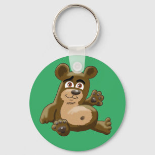 Friendly Cartoon Teddy Bear Schlüsselanhänger