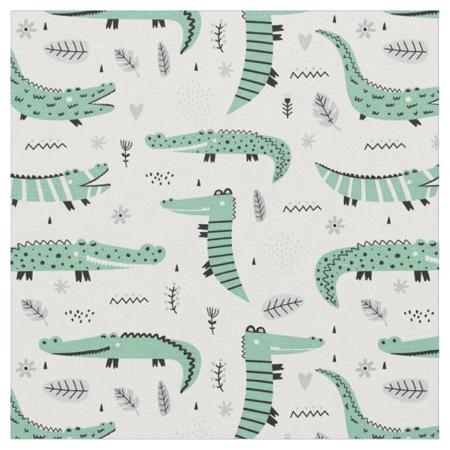 Friendly Crocodile Stoff (Nahaufnahme)