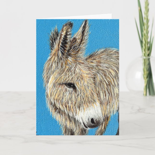 Friendly Donkey Painting Karte (Vorderseite)