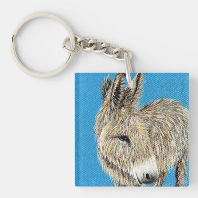 Friendly Donkey Painting Schlüsselanhänger (Vorderseite)