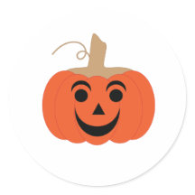 Friendly-face Jack-o-lantern Sticker