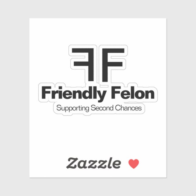 Friendly Felon unterstützt "Second Chances"-Aufkle Aufkleber (Blatt)