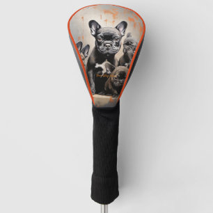 Friendly French Bulldog Puppy Dogs 001 - Raimon P Golf Headcover