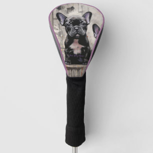 Friendly French Bulldog Puppy Dogs 003 - Raimon P Golf Headcover