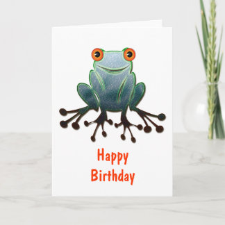 Friendly Frog Birthday Karte