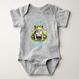 Friendly Froggy Joy - Personalisiert Baby Strampler