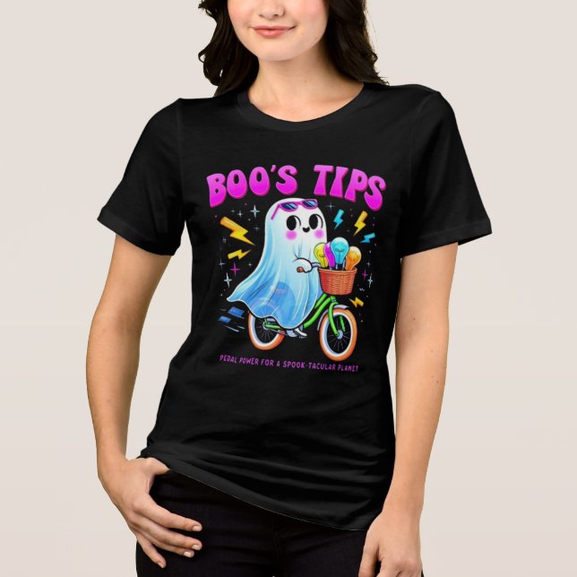 FRIENDLY GHOST, BOO PHANTOM Tri-Blend SHIRT (Vorderseite)