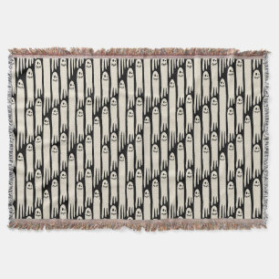 Friendly Ghosts on Cream and Pink – Halloween Patt Decke
