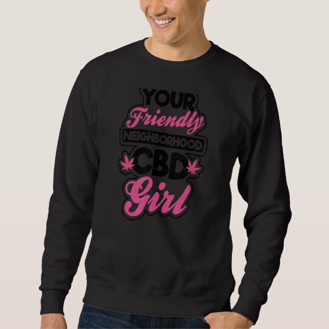 Friendly Girl Cbd Oil Sweatshirt (Vorderseite)