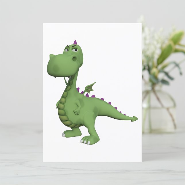 Friendly Green Dinosaur Einladung (Von Creator hochgeladen)