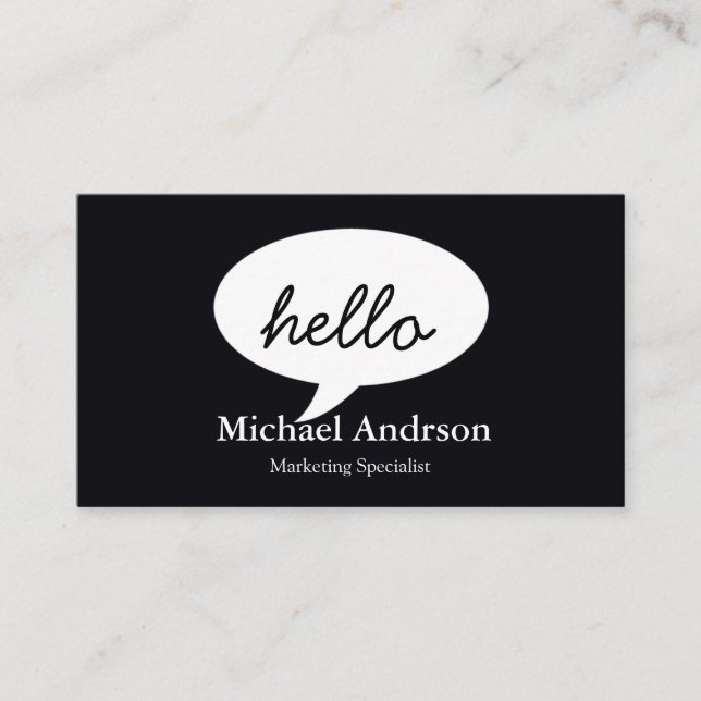 Friendly Hello Visitenkarte (Vorderseite)