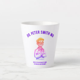 Friendly Internist Doctor Cartoon Healthcare Desig Milchtasse