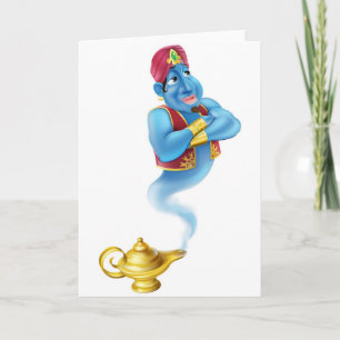 Friendly Jinn or genie and magic oil lamp Karte