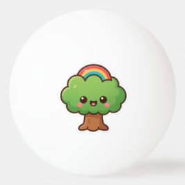Friendly Kawaii Tree Tischtennisball