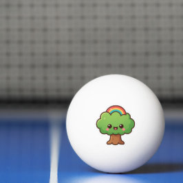 Friendly Kawaii Tree Tischtennisball
