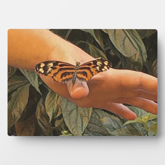 Friendly Monarch Butterfly Fotoplatte (Vorderseite)