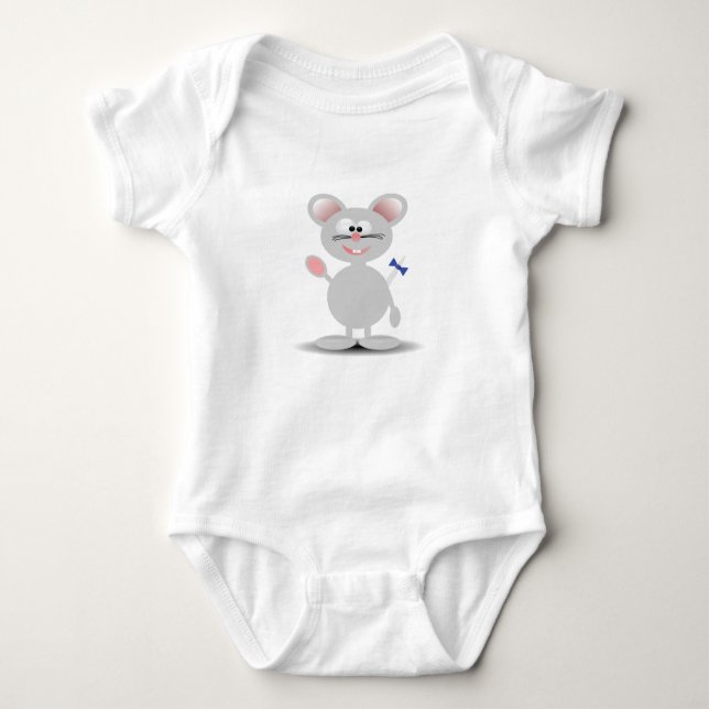 Friendly Mouse Baby T-Shirt Strampler (Vorderseite)