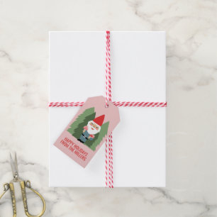 Friendly Mushroom Gnome Santa Trees Weihnachtself Geschenkanhänger