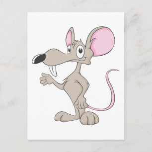 Friendly Rat Illustration Postkarte