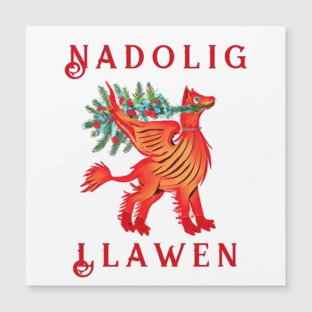 Friendly Red Dragon oder Griffon, fügen Sie Ihren  Magnetkarte (Vorderseite)