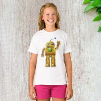 Friendly Robot Girls T - Shirt