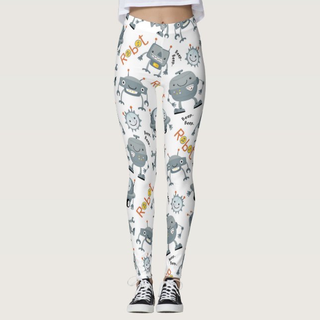 Friendly Robot Leggings (Vorderseite)