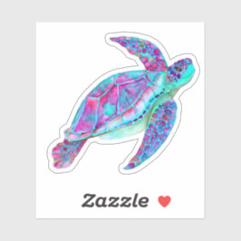 Friendly Sea Turtle Honu unter dem Meeresaufkleber Aufkleber