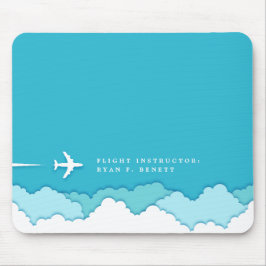 Friendly Skies | Fluglehrer | Individuelle Name Mousepad