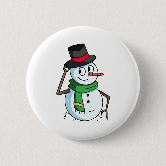 Friendly Snowman Button (Vorderseite)