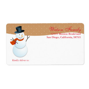 Friendly snowman north pole brown custom shipping