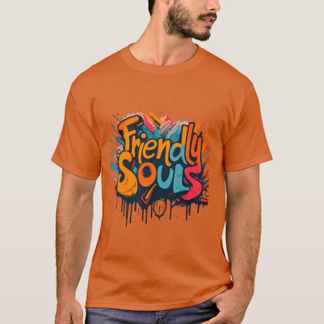 Friendly Vibes Design T-Shirt (Vorderseite)