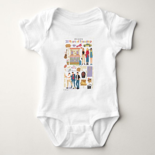 FRIENDS™ | 30 Jahre Freundschaft Baby Strampler (Vorderseite)