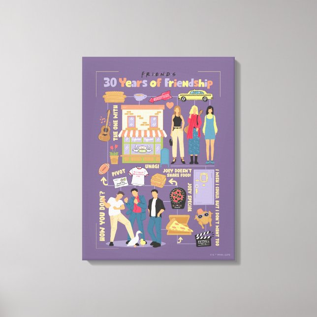 FRIENDS™ | 30 Jahre Freundschaft Leinwanddruck (Vorderseite)