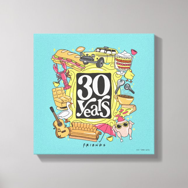 FRIENDS™ | 30 Jahre Grafik Leinwanddruck (Vorderseite)