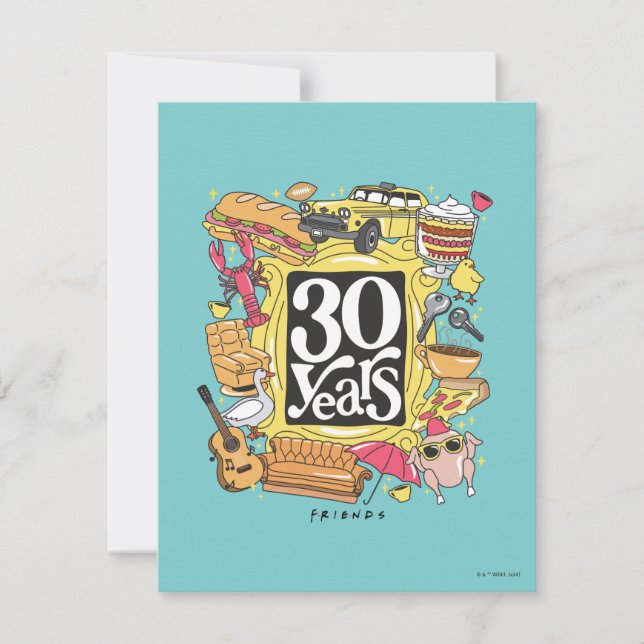 FRIENDS™ | 30 Jahre Grafik Mitteilungskarte (Vorderseite)