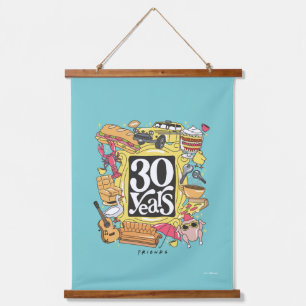 FRIENDS™   30 Jahre Grafik Wandteppich Mit Holzrahmen