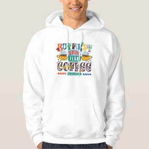 FRIENDS™   Aber First Coffee Vibrant Graphic Hoodie
