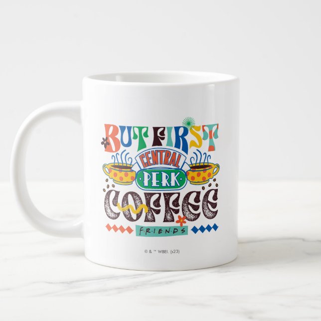 FRIENDS™ | Aber First Coffee Vibrant Graphic Jumbo-Tasse (Links)