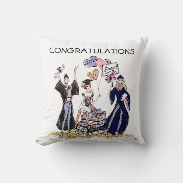 Friends Abschluss Throw Pillow Kissen (Vorderseite)