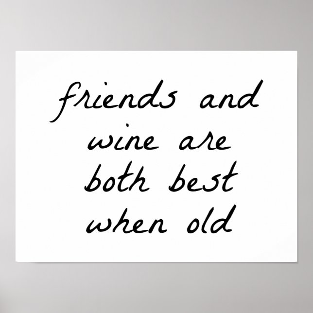 Friends And Wine Poster (Vorne)