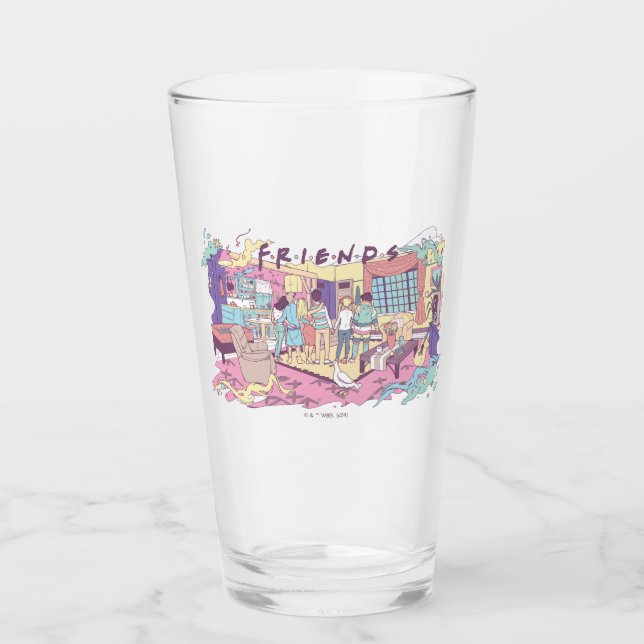 FRIENDS™ | Apartment Cartoon Glas (Vorderseite)