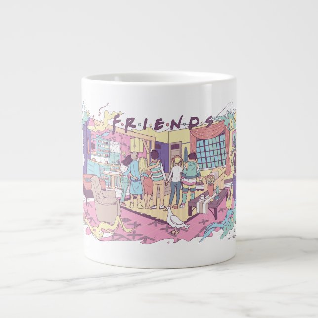 FRIENDS™ | Apartment Cartoon Jumbo-Tasse (Vorderseite)
