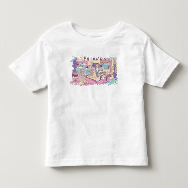 FRIENDS™ | Apartment Cartoon Kleinkind T-shirt (Vorderseite)