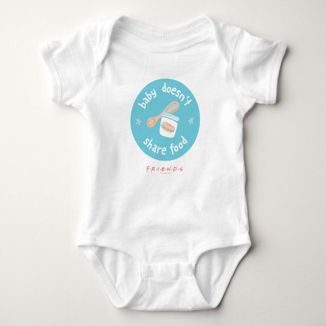 FRIENDS™ | Baby teilt Essen nicht Baby Strampler (Vorderseite)