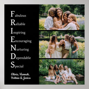 FRIENDS Benutzerdefiniertes Foto Poster